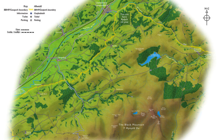 Brecon Beacons Western Gateway Map 768x480