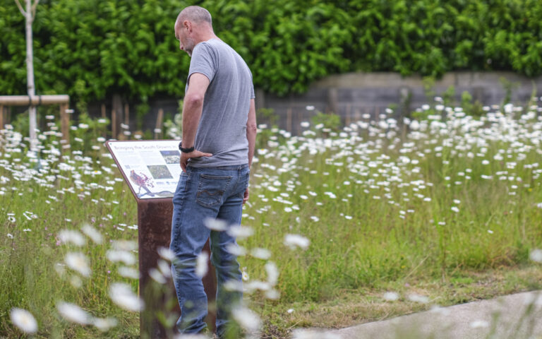 South Downs interpretation & Corten lectern South Downs interpretation & Corten lectern