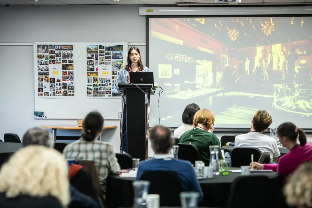 Presentation at a conference setting.