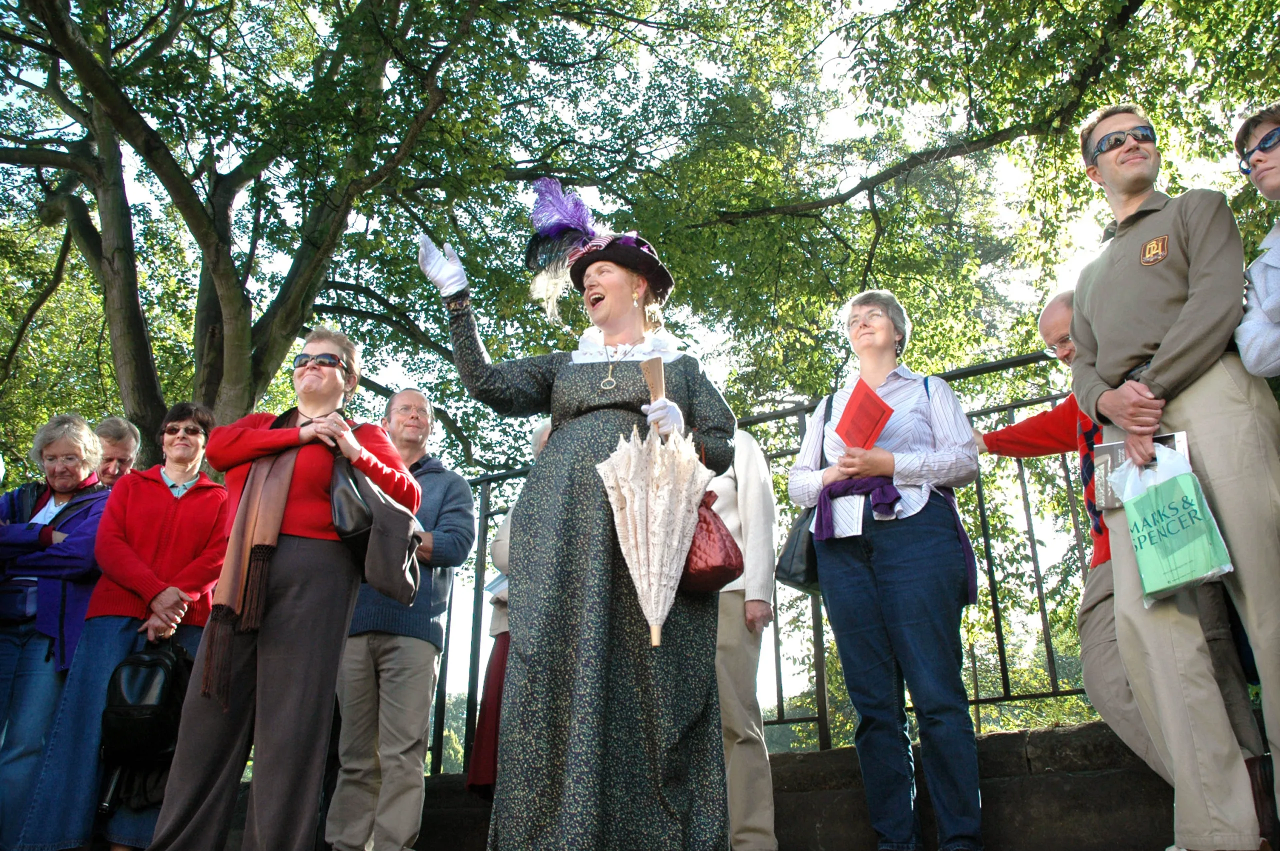 Costumed guided walk around Charlotte Square in the company of Jackie Lee as Mrs Grant. Copyright Witch Creations