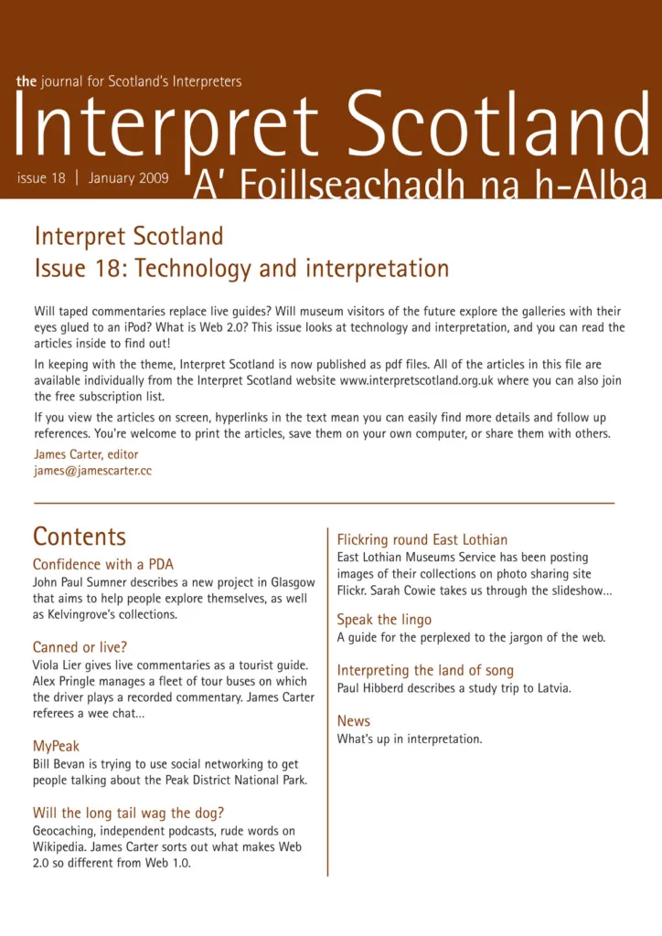 Interpret Scotland Magazine – Issue 18, January 2009