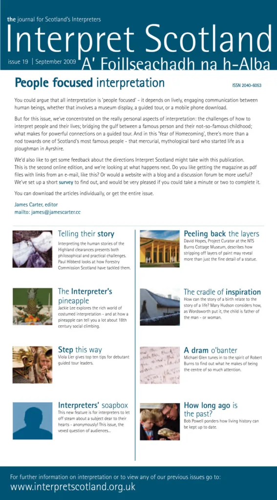 Interpret Scotland – Issue 19 September 2009