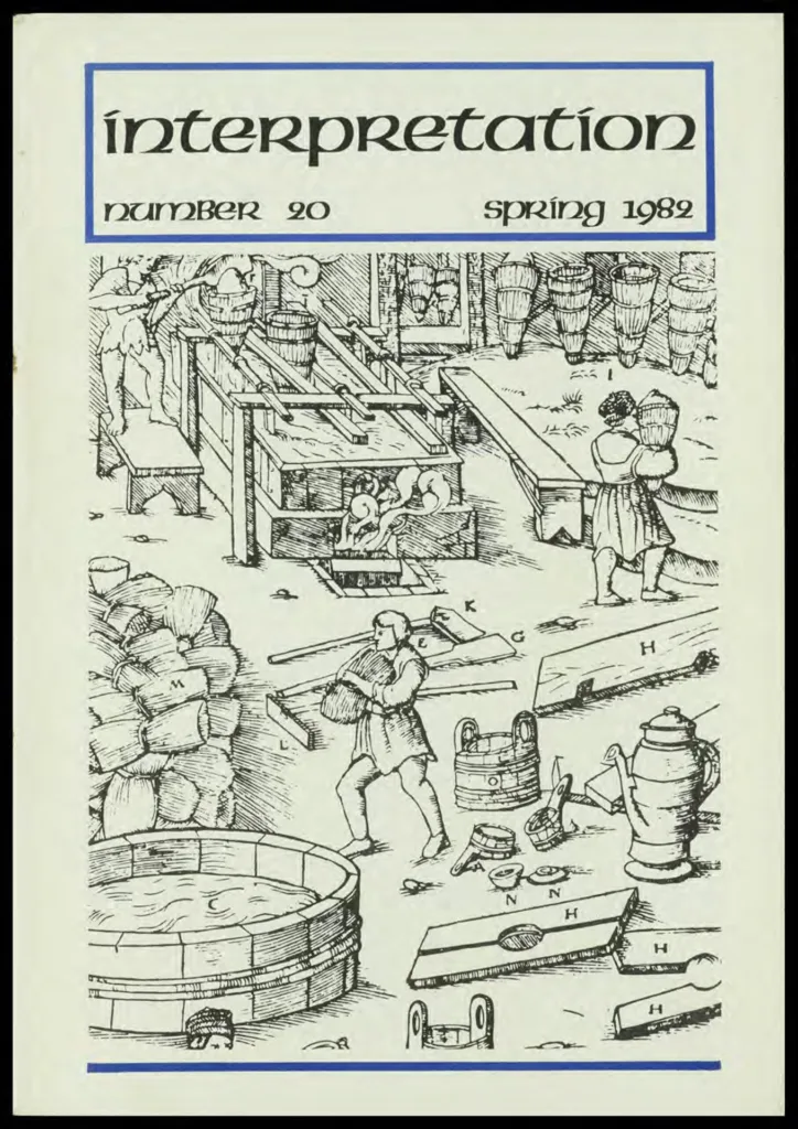 Interpretation Issue 20 Spring 1982
