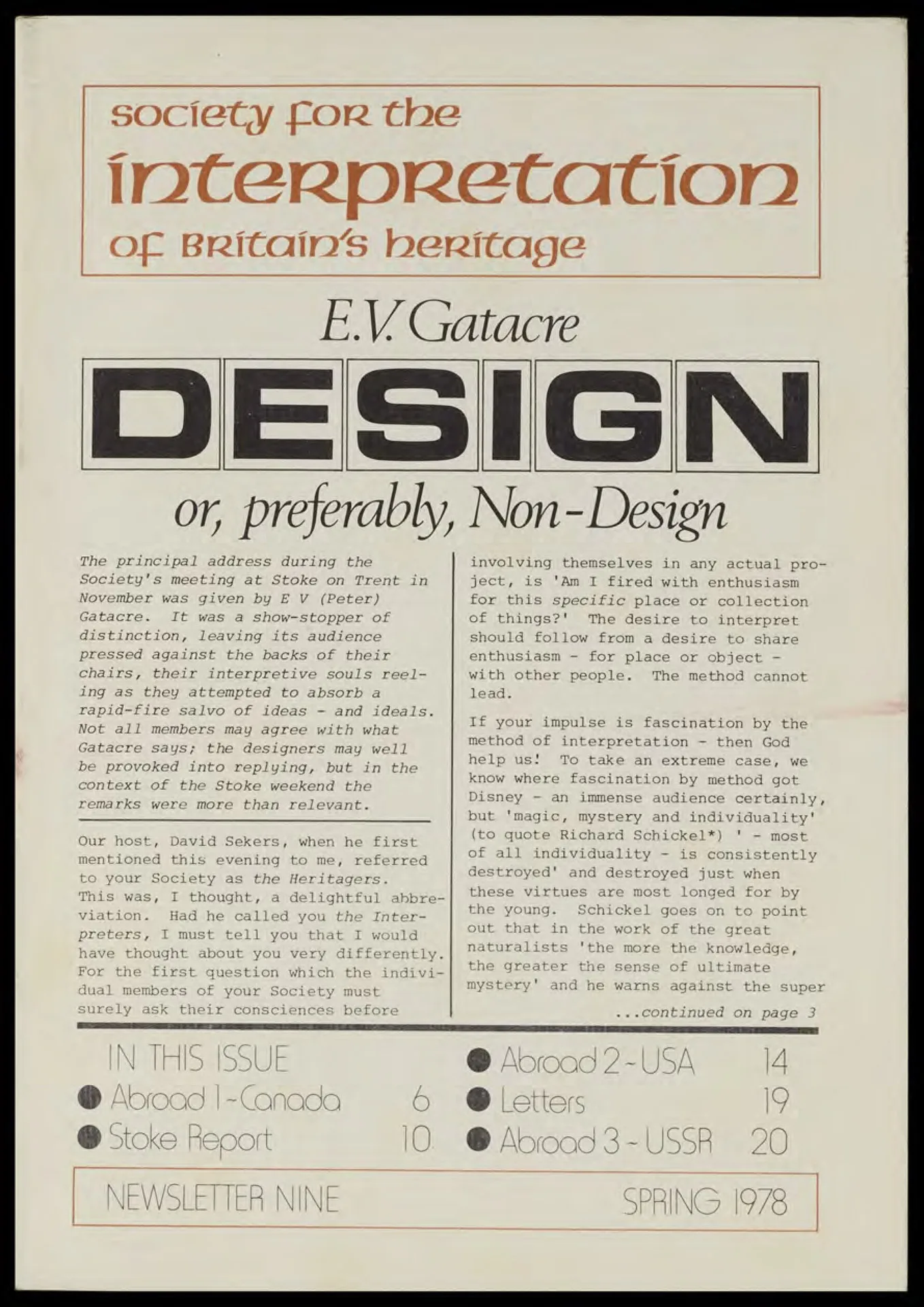 Interpretation Issue 09 Spring 1978